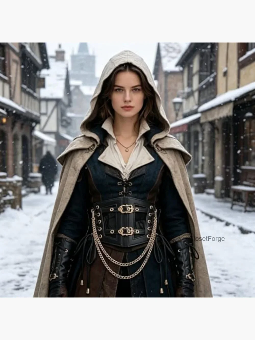 Wide Lace-Up Corset Belt Women Faux Leather Waist Trainer Cosplay